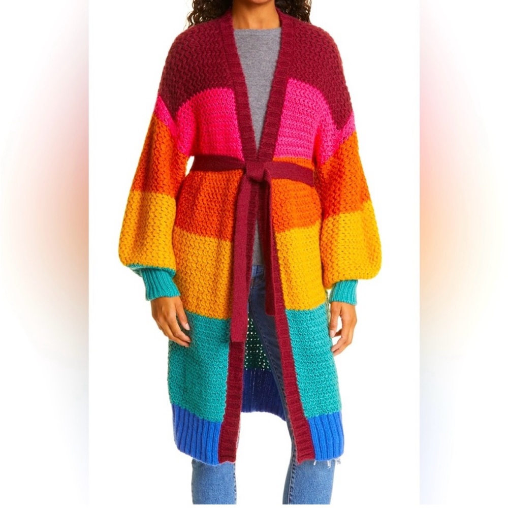 FARM Rio Multicolor Longline Cardigan - Picture 2 of 3
